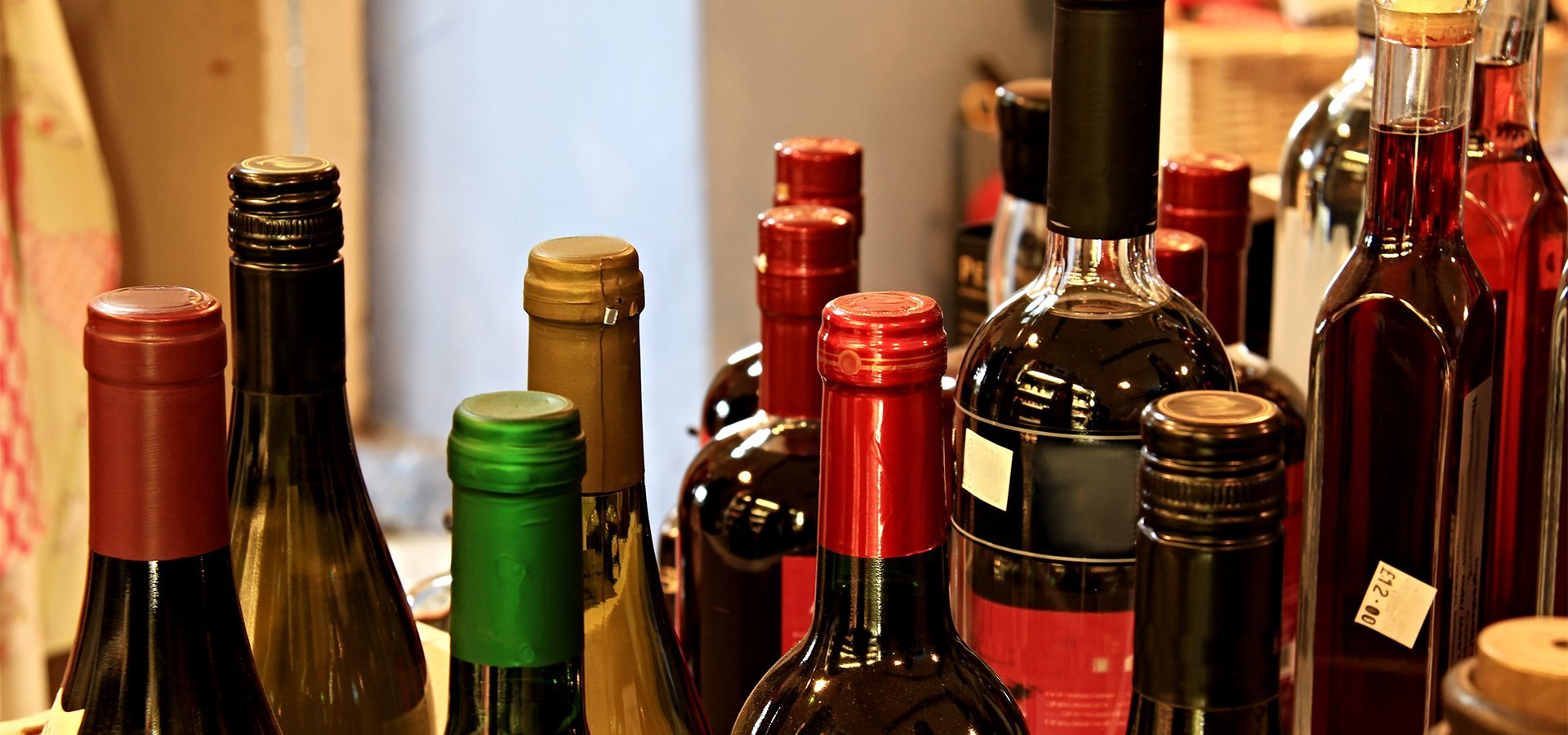 a bottles of alcohol make people think about recovery in restaurants