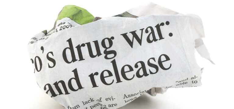 crumpled newspaper on the war on drugs the drug epidemic and history repeating itself
